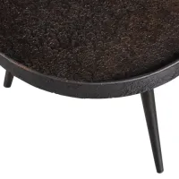 Bounds bijzettafel M hout/metaal antique goud 41XØ41 cm WOOOD